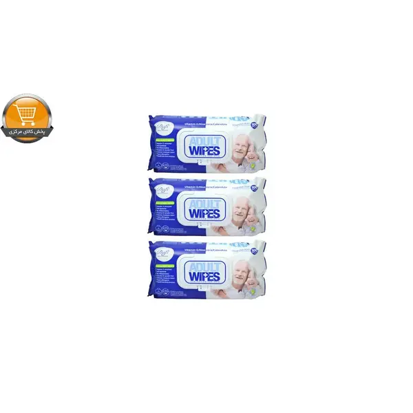 دستمال مرطوب دافی مدل Adult Wipes بسته 100 عددی