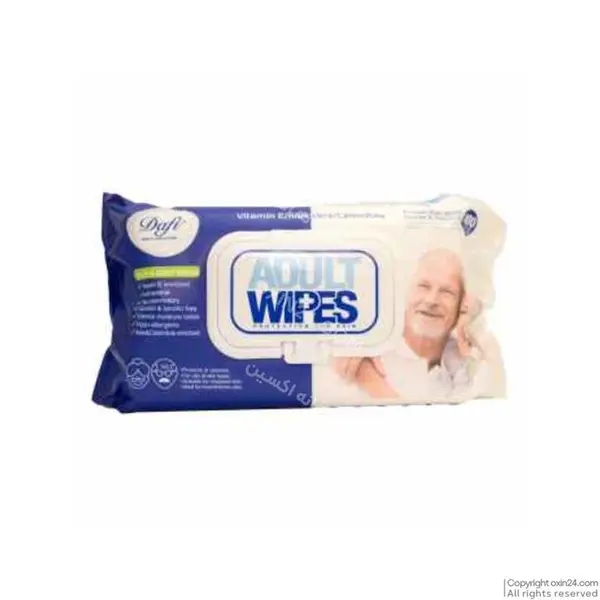دستمال مرطوب دافی مدل Adult Wipes بسته 100 عددی