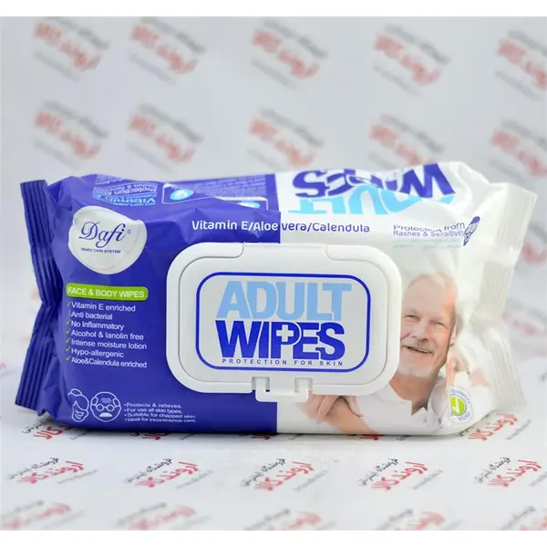 دستمال مرطوب دافی مدل Adult Wipes بسته 100 عددی