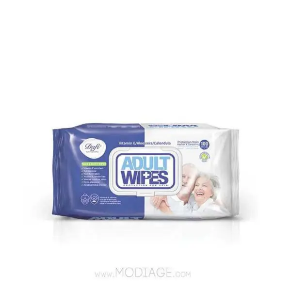 دستمال مرطوب دافی مدل Adult Wipes بسته 100 عددی