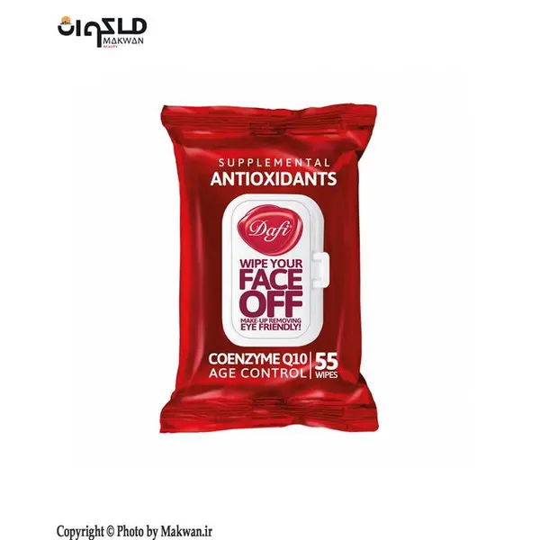 دستمال مرطوب دافی مدل ANTIOXIDANT بسته ۵۵ عددی