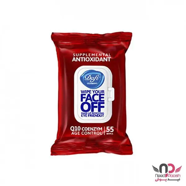 دستمال مرطوب دافی مدل ANTIOXIDANT بسته ۵۵ عددی