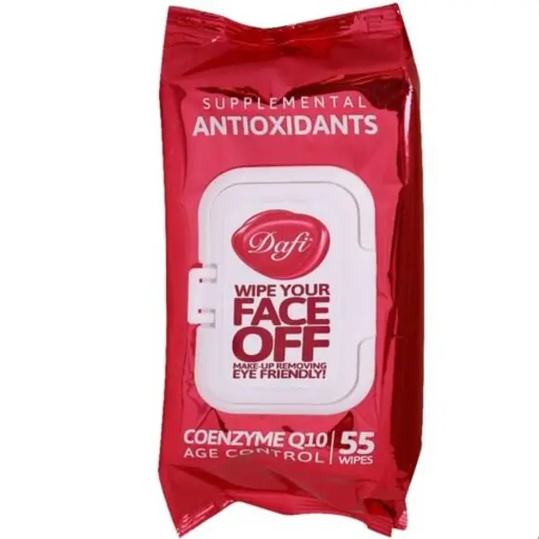 دستمال مرطوب دافی مدل ANTIOXIDANT بسته ۵۵ عددی