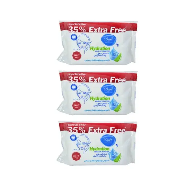 دستمال مرطوب دافی مدل Hydration 02 مجموعه ۳ عددی