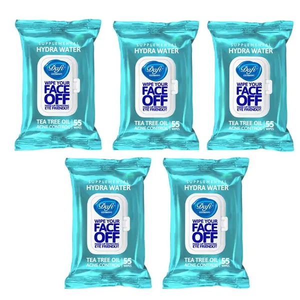 دستمال مرطوب دافی مدل HYDRA WATER بسته ۵۵ عددی