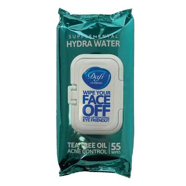 دستمال مرطوب دافی مدل HYDRA WATER بسته ۵۵ عددی