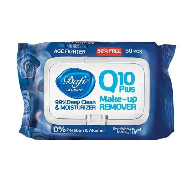دستمال مرطوب دافی مدل Q10 PLUS STOP IRRITATION بسته 50 عددی