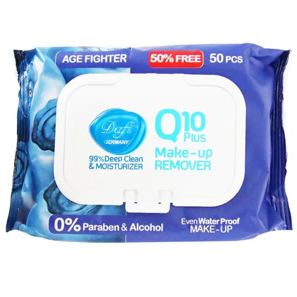 دستمال مرطوب دافی مدل Q10 PLUS STOP IRRITATION بسته 50 عددی