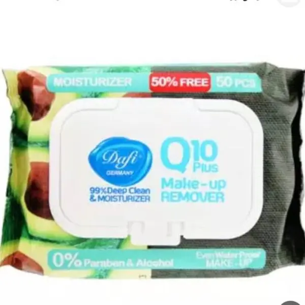 دستمال مرطوب دافی مدل Q10 PLUS STOP IRRITATION بسته 50 عددی