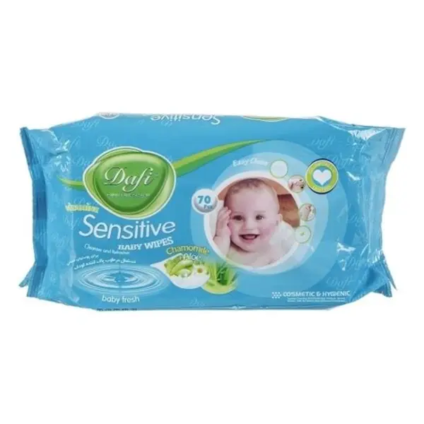دستمال مرطوب درب دار دافی مدل SENSETIVE بسته 70عددی