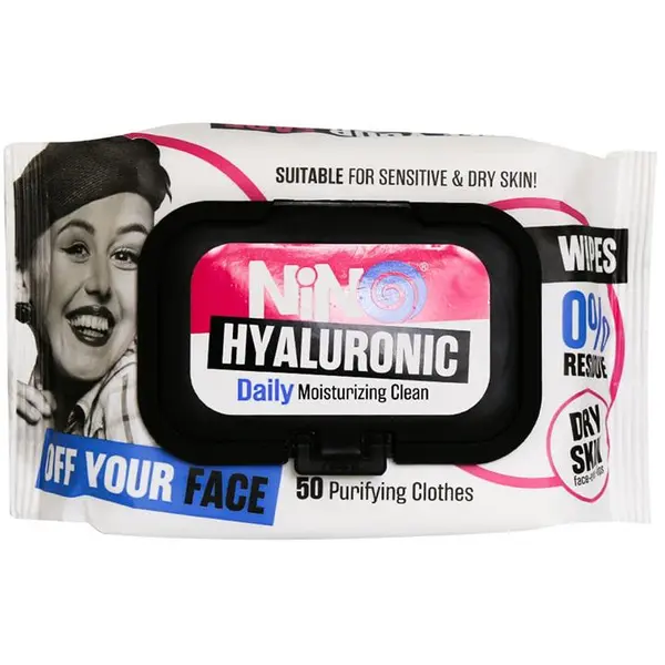 دستمال مرطوب نینو مدل HYALURONIC بسته 50 عددی دستمال مرطوب نینو مدل HYALURONIC بسته 50 عددی