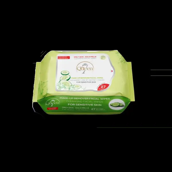 دستمال مرطوب آرایش پاک کن چشم و صورت سون کوئین 27 عددی خیار