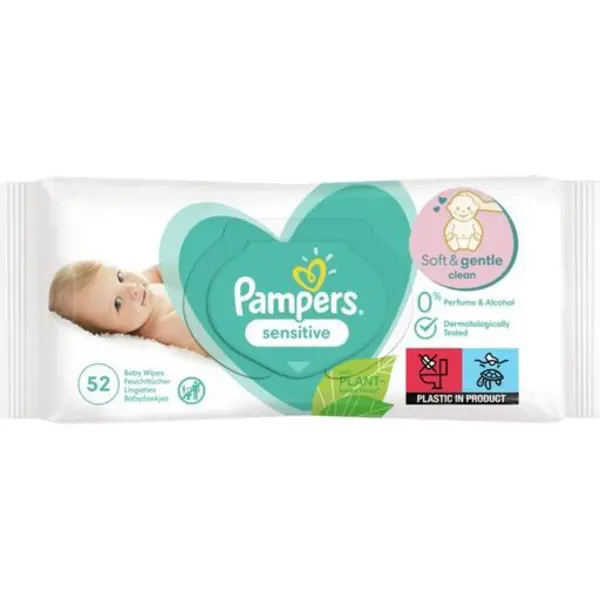 دستمال مرطوب ضد حساسیت 52 عددی پمپرز Pampers