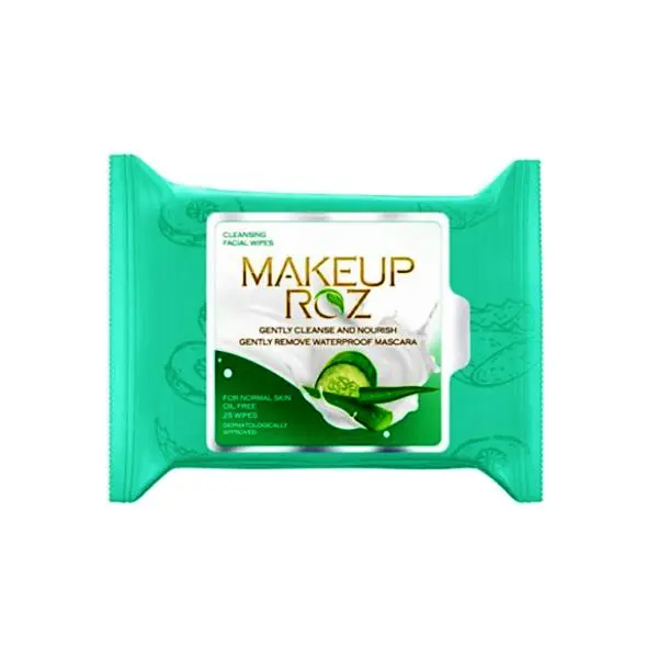 دستمال مرطوب آرایشی خیار و آلوئه ورا میکاپ رز ۲۵ عددی MakeUp Rose