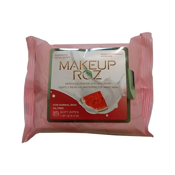 دستمال مرطوب آرایشی هندوانه میکاپ رز ۲۵ عددی MakeUp Rose