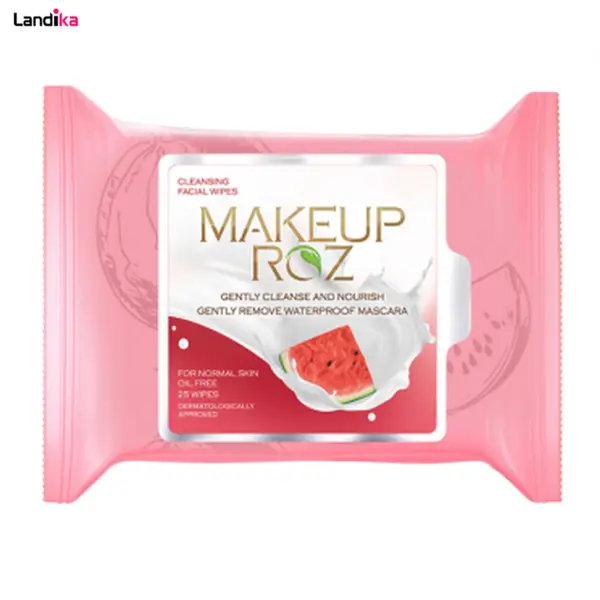 دستمال مرطوب آرایشی هندوانه میکاپ رز ۲۵ عددی MakeUp Rose