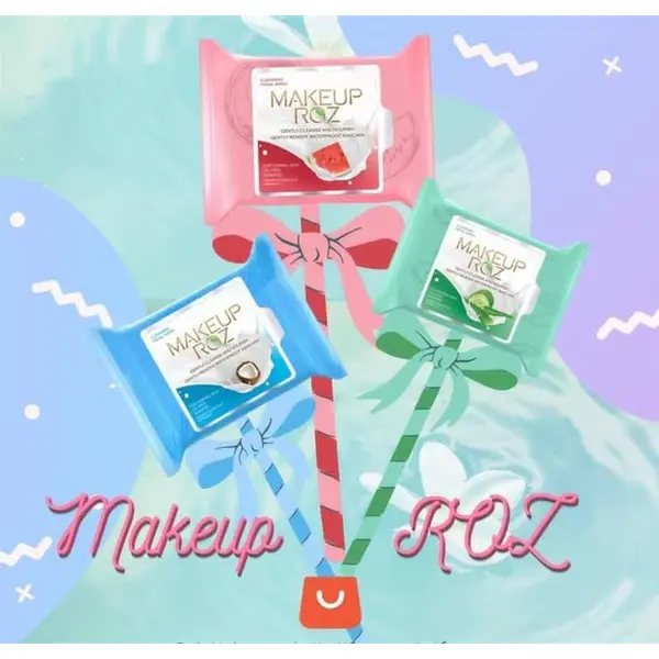 دستمال مرطوب آرایشی هندوانه میکاپ رز ۲۵ عددی MakeUp Rose