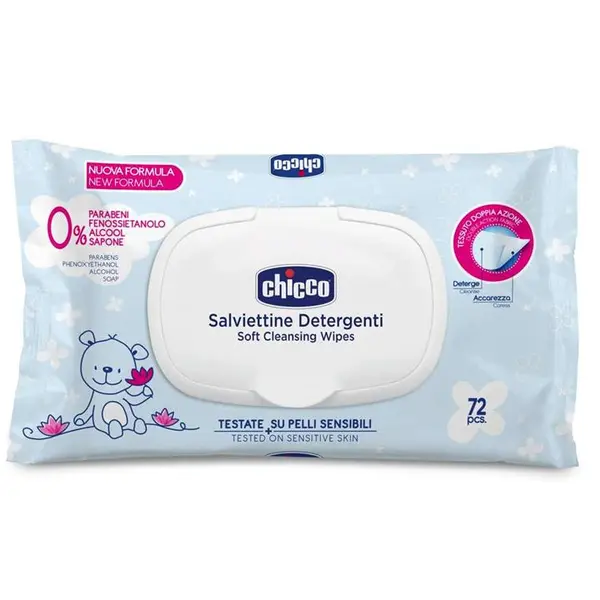 دستمال مرطوب چیکو مدل salviettine detergenti بسته 72 عددی