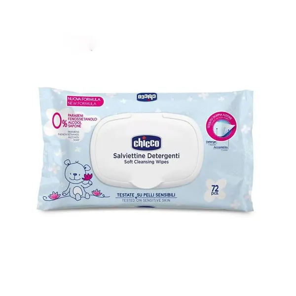 دستمال مرطوب چیکو مدل salviettine detergenti بسته 72 عددی