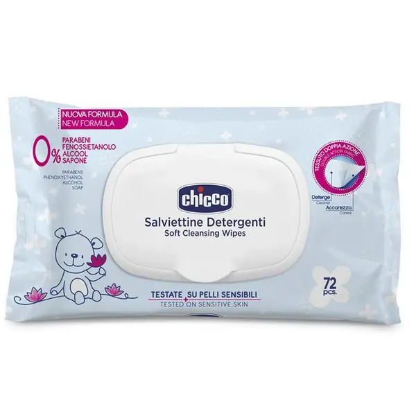 دستمال مرطوب چیکو مدل salviettine detergenti بسته 72 عددی