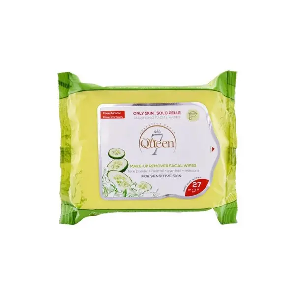 دستمال مرطوب پاک کننده آرایش Sensitive Skin سون کوئین 27 عددی