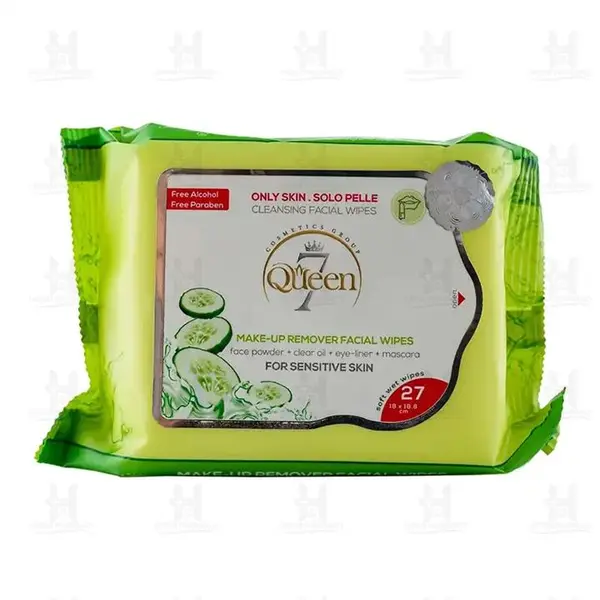 دستمال مرطوب پاک کننده آرایش Sensitive Skin سون کوئین 27 عددی