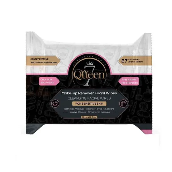 دستمال مرطوب پاک کننده آرایش Sensitive Skin سون کوئین 27 عددی