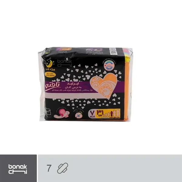 نوار بهداشتی ایرلید شب کتانی تافته 7 عددی