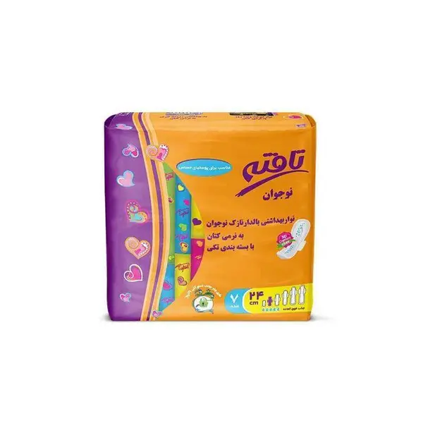 نوار بهداشتی بالدار ایرلید نوجوان تافته بسته 7 عددی سایز 24