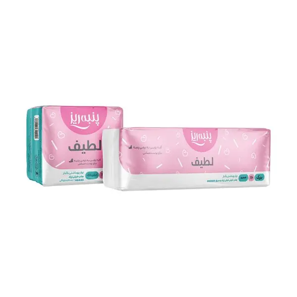 نوار بهداشتی پنبه ریز مدل لطیف سایز L ضخیم بسته 10 عددی