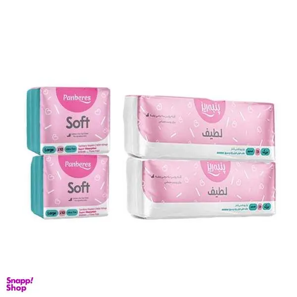 نوار بهداشتی پنبه ریز مدل M2_S2 مجموعه 4 عددی