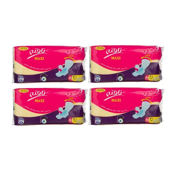 نوار بهداشتی بالدار تافته مدل Maxi ویژه شب سایز XXXL بسته 5 عددی