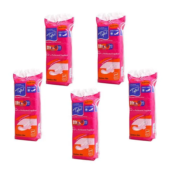 نوار بهداشتی بالدار تافته مدل Maxi ویژه شب سایز XXXL بسته 5 عددی