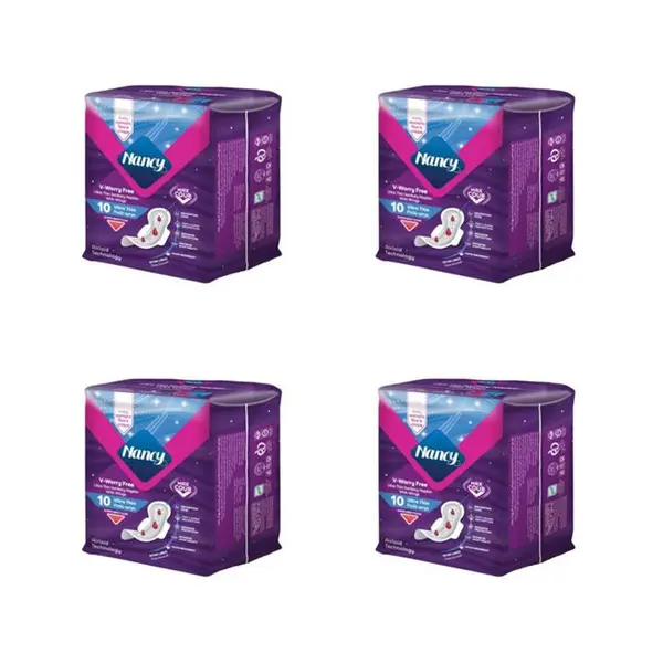 نوار بهداشتی نانسی مدل ایرلید سایز خیلی بزرگ چهار بسته 10 عددی