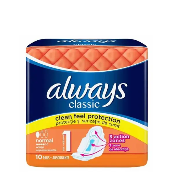 نوار بهداشتی نرمال 10عددی آلویز کلاسیک (ALWAYS)