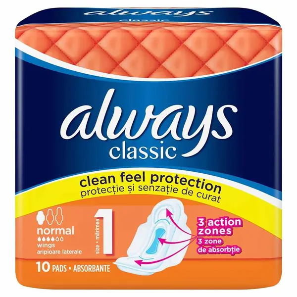 نوار بهداشتی نرمال 10عددی آلویز کلاسیک (ALWAYS)
