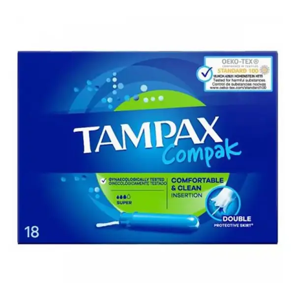 تامپون تامپکس مدل compak plus بسته 18 عددی