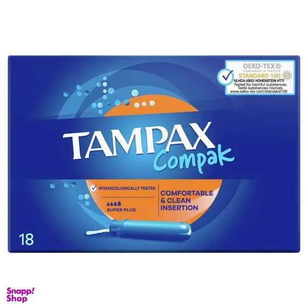 تامپون تامپکس مدل compak plus بسته 18 عددی