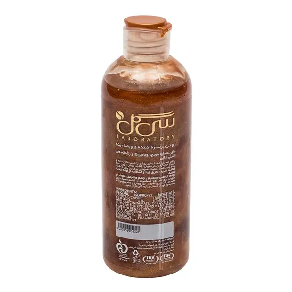 روغن برنزه کننده و ویتامینه سی گل حاوی رنگدانه‌های طلایی SPF4 حجم 250 میلی لیتر