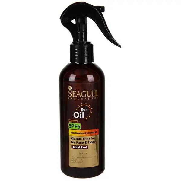 اسپری روغن آفتاب روغن برنزه کننده سی گل SPF6 حجم 250 میلی لیتر