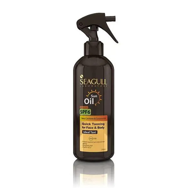 اسپری روغن آفتاب روغن برنزه کننده سی گل SPF6 حجم 250 میلی لیتر