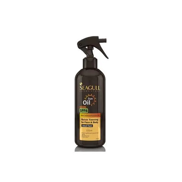 اسپری روغن آفتاب روغن برنزه کننده سی گل SPF6 حجم 250 میلی لیتر