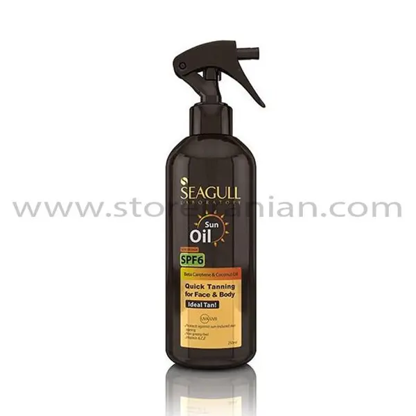 اسپری روغن آفتاب روغن برنزه کننده سی گل SPF6 حجم 250 میلی لیتر