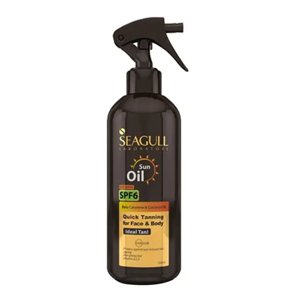 اسپری روغن آفتاب روغن برنزه کننده سی گل SPF6 حجم 250 میلی لیتر