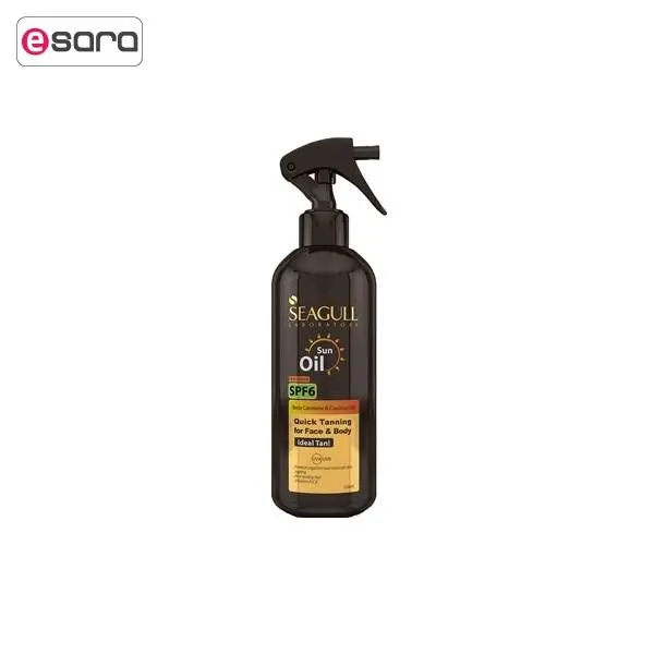 اسپری روغن آفتاب روغن برنزه کننده سی گل SPF6 حجم 250 میلی لیتر