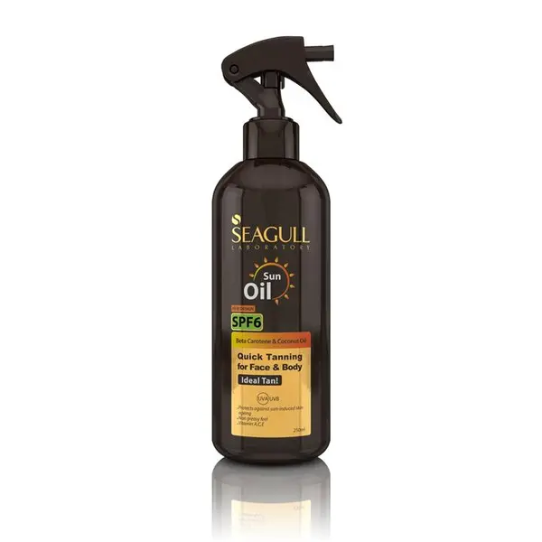اسپری روغن آفتاب روغن برنزه کننده سی گل SPF6 حجم 250 میلی لیتر