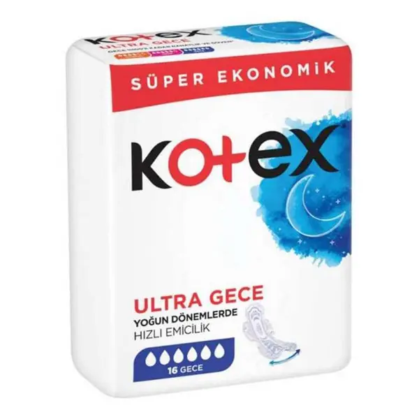 نوار بهداشتی کوتکس ویژه شب مدل ULTRA بسته 16 عددی