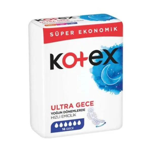 نوار بهداشتی کوتکس ویژه شب مدل ULTRA تعداد 18 عددی kotex