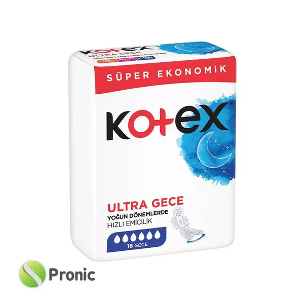 نوار بهداشتی کوتکس مدل Ultra Gece بسته 16 عددی