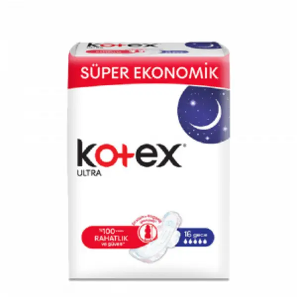نوار بهداشتی کوتکس مدل Ultra Gece بسته 16 عددی